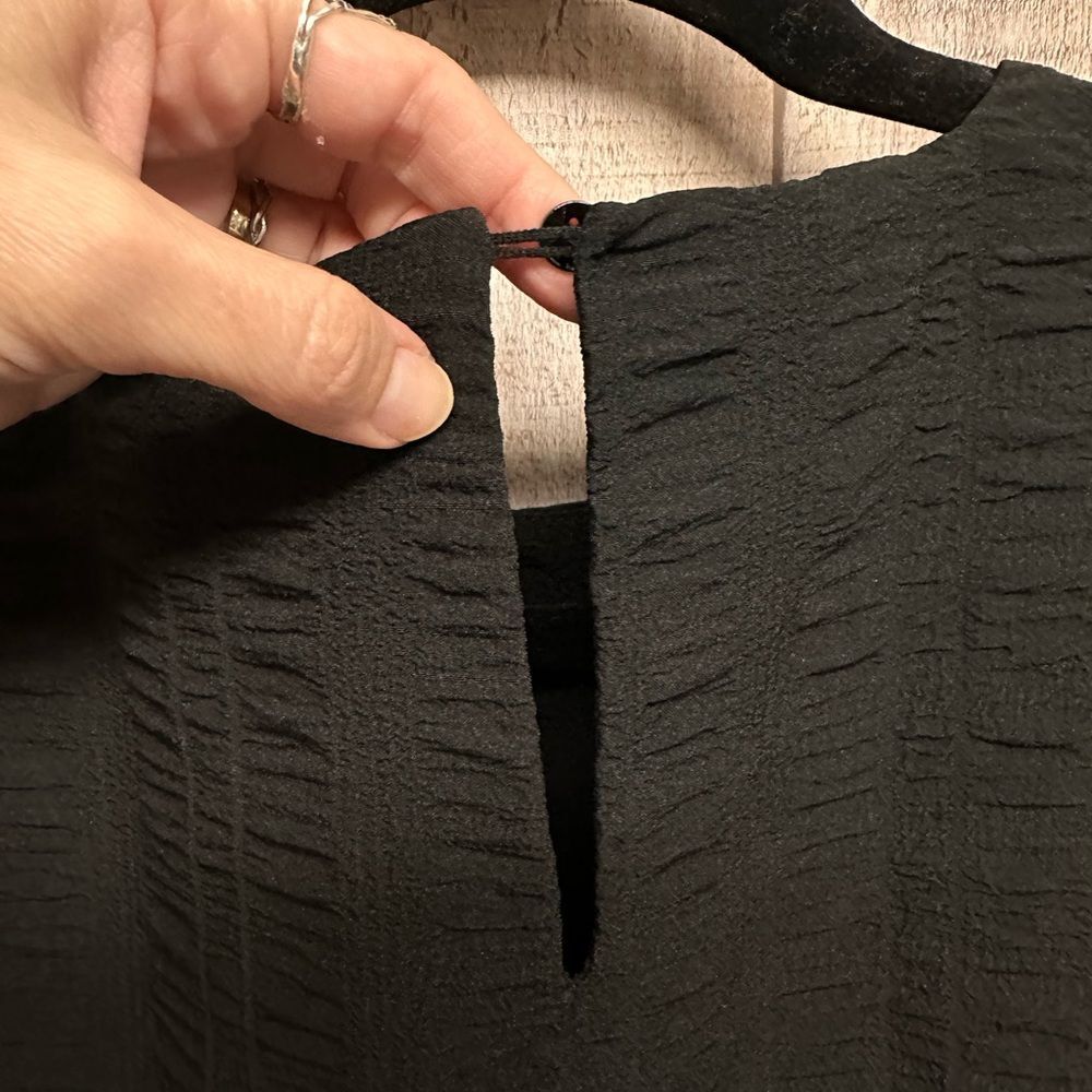Zara black textured mini dress - Picture 6 of 8